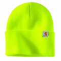 Carhartt Men's AH4597 M Knt Cffd Beanie OS Hats Unassigned Brite Lime AH4597-M / 104597-BLMOS